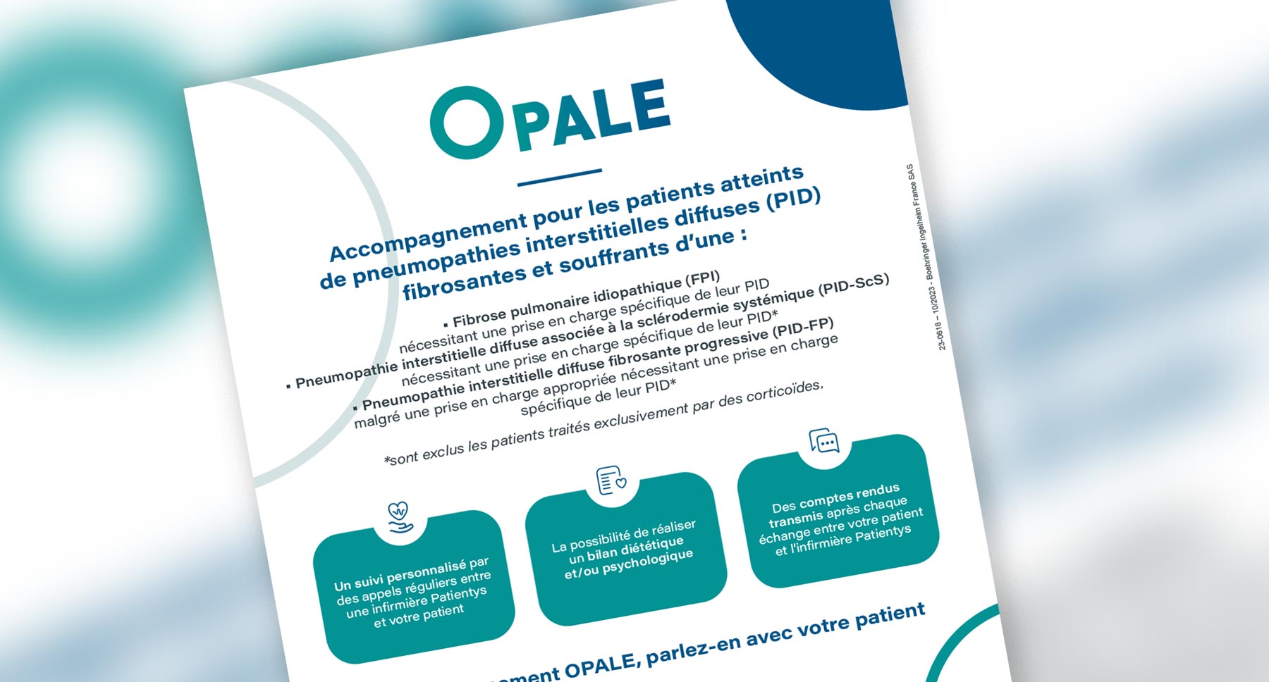 OPALE, l'accompagnement personnalisé pour les patients atteints de fibroses pulmonaires